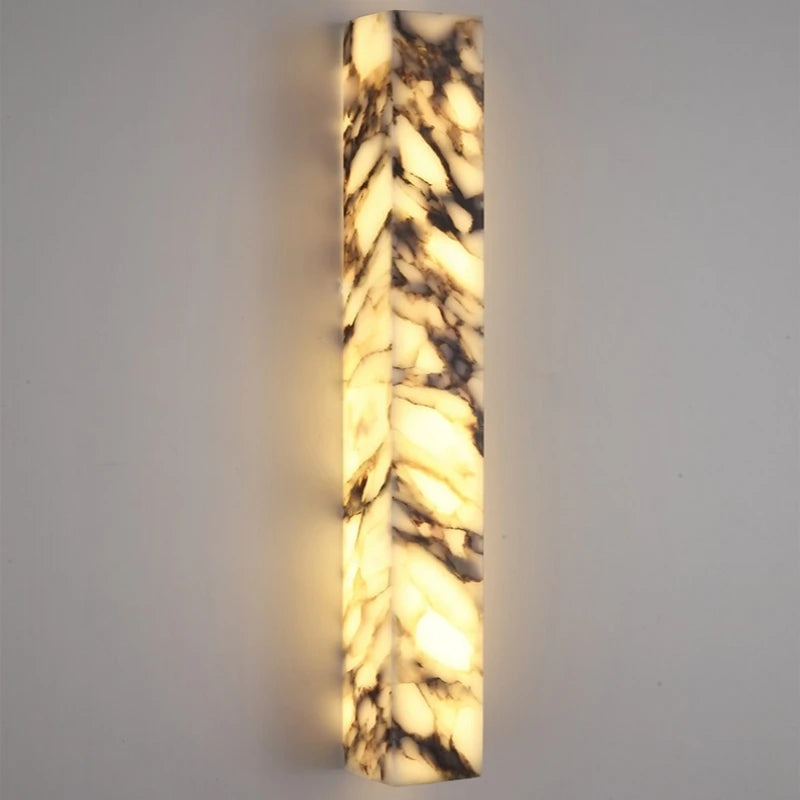 Marble Wall Sconce – Modern Minimalist Dimmable LED for Bedroom, Bathroom, Dining Room | Halcyon Line by Evenlyr
