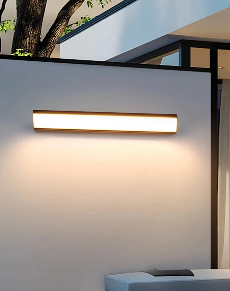 Siena Modern Linear Outdoor Wall Light for Courtyard – detail view 5
