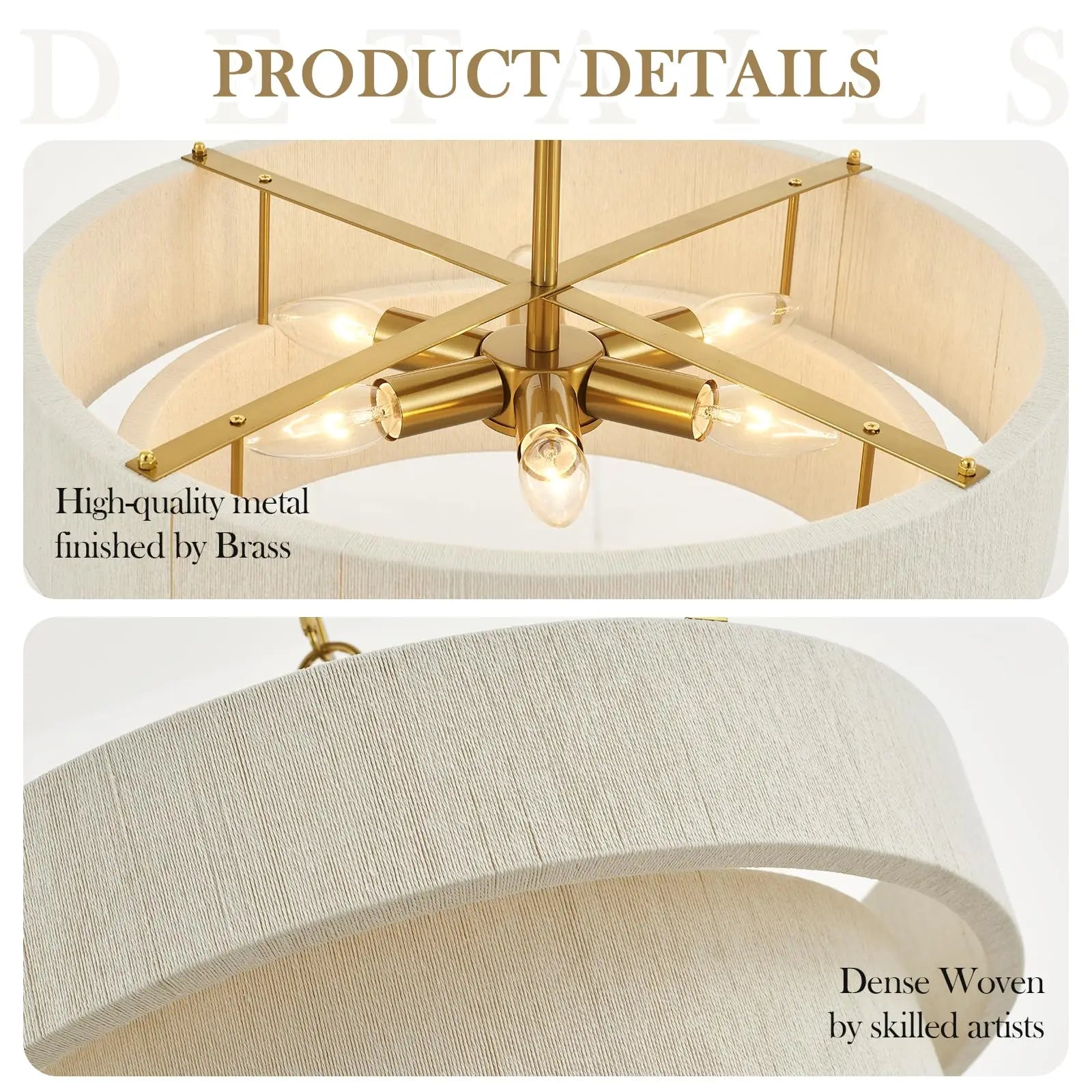Rattan Chandelier – Art Deco Adjustable for Dining Room, Living Room, Kitchen Island | Kaelis Beam by Evenlyr