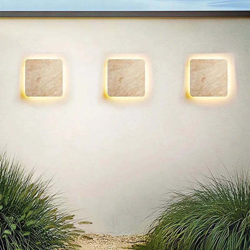 Tivoli Square Stone Outdoor Wall Sconce for Exterior Corridor – IP65 – product view