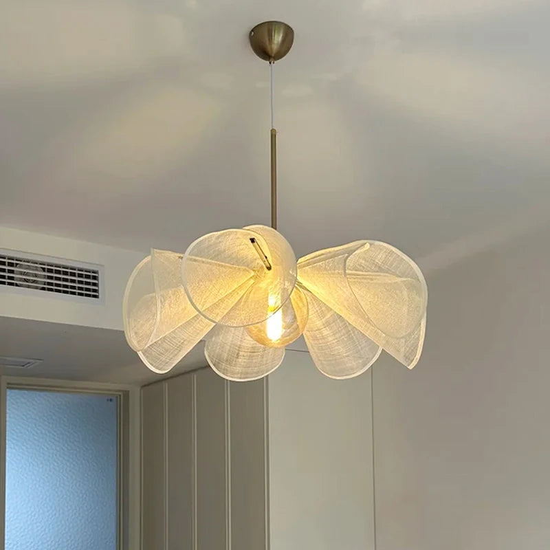 Fabric Chandelier – Wabi-Sabi Minimalist LED for Hotel & Hospitality, Restaurant & Café | Celia Orbit by Evenlyr