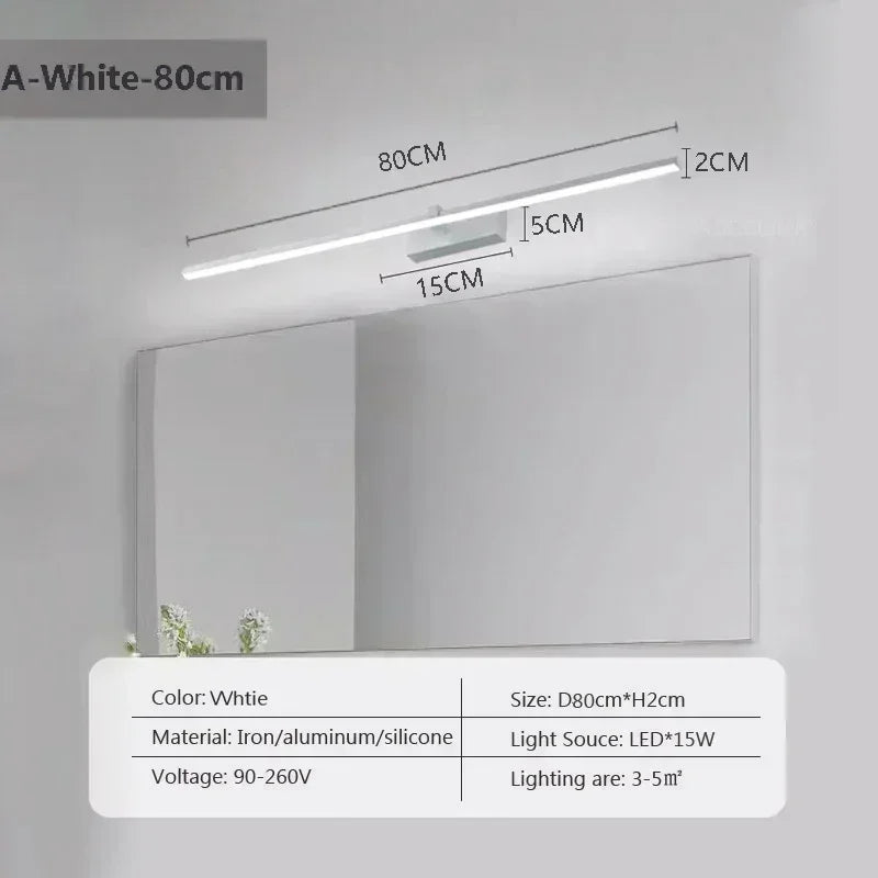 Metal Linear Wall Sconce – Modern LED Linear for Bathroom, Bedroom & Bedside | Calista Frame by Evenlyr