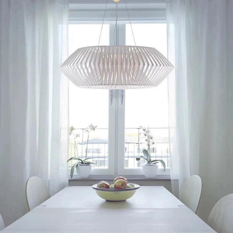 Rattan Chandelier – Wabi-Sabi Japanese Dimmable LED for Dining Room, Bedroom, Living Room | Celeste Orbit by Evenlyr