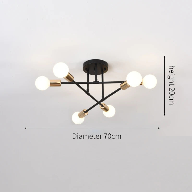 Metal Flush Mount Ceiling Light – Industrial Vintage LED for Living Room | Virelle Dome by Evenlyr