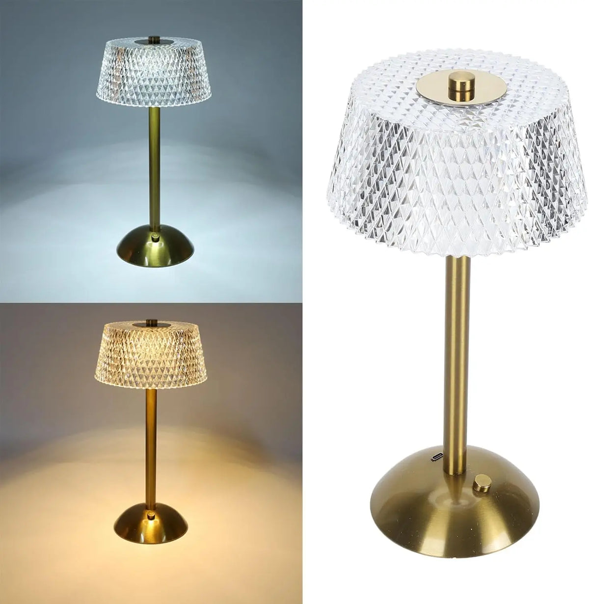 Minimalist Crystal Rechargeable Desk Lamp – detail view 2