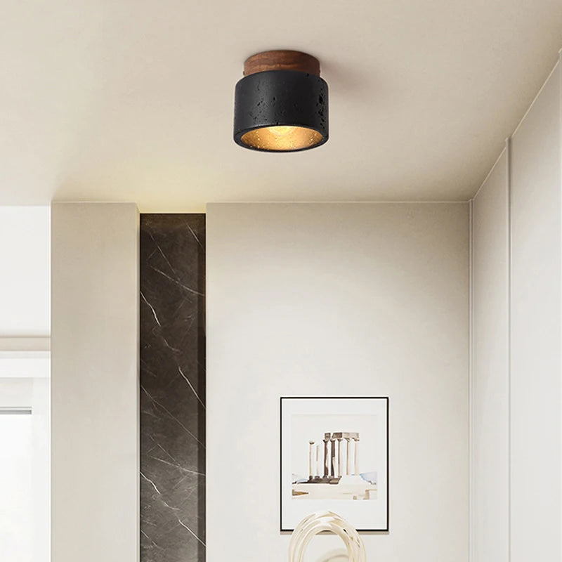 European Classic Ceiling Spotlight – Travertine & Wood for Living Room, Trade Projects | Thalia Crest by Evenlyr