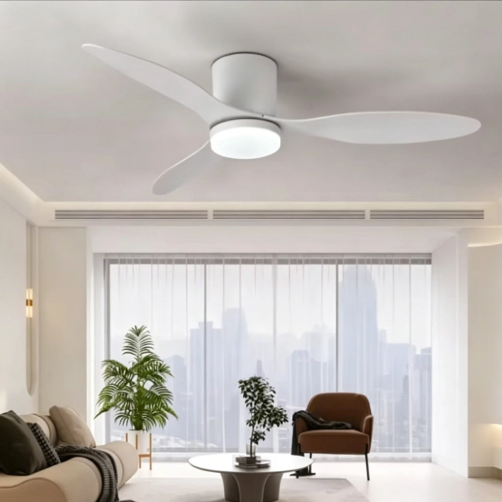 Quintara Low Profile Ceiling Fan with Light for Low-Ceiling Bedroom – Remote Control – detail view 6