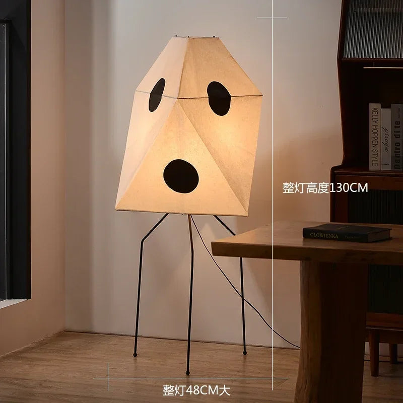 Rice Paper Floor Lamp – Wabi-Sabi Japanese for Bedroom, Reading Corner, Hotel Lounge | Bellara Cascade by Evenlyr
