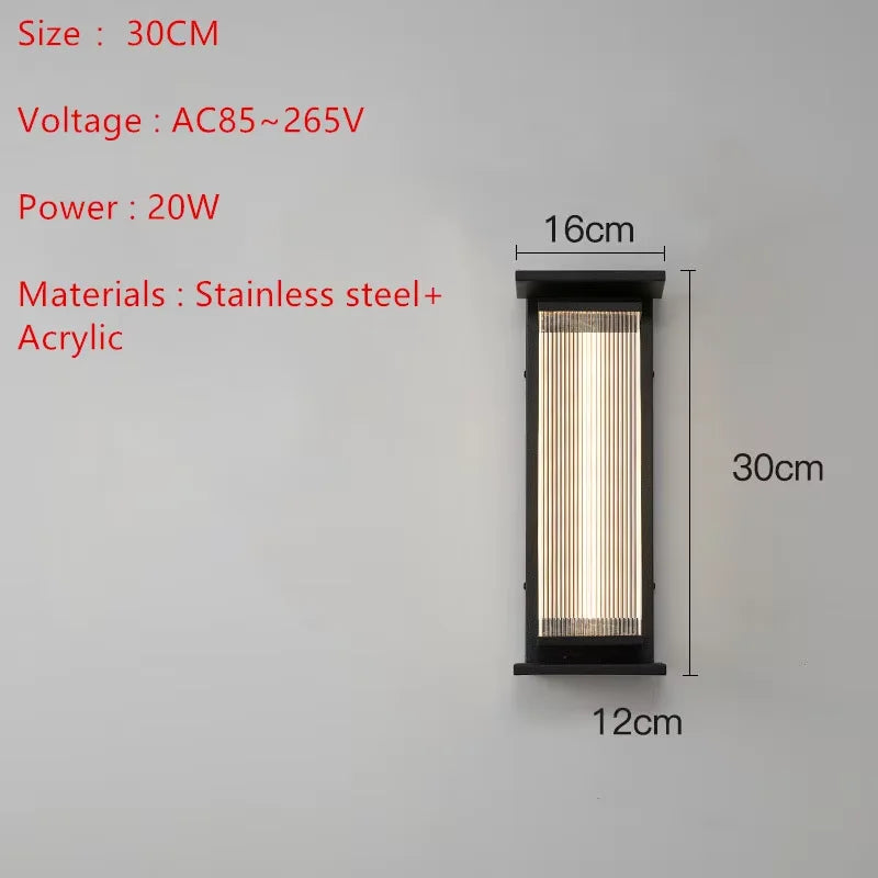 Tivoli IP65 Solar Outdoor Wall Light for Exterior Wall