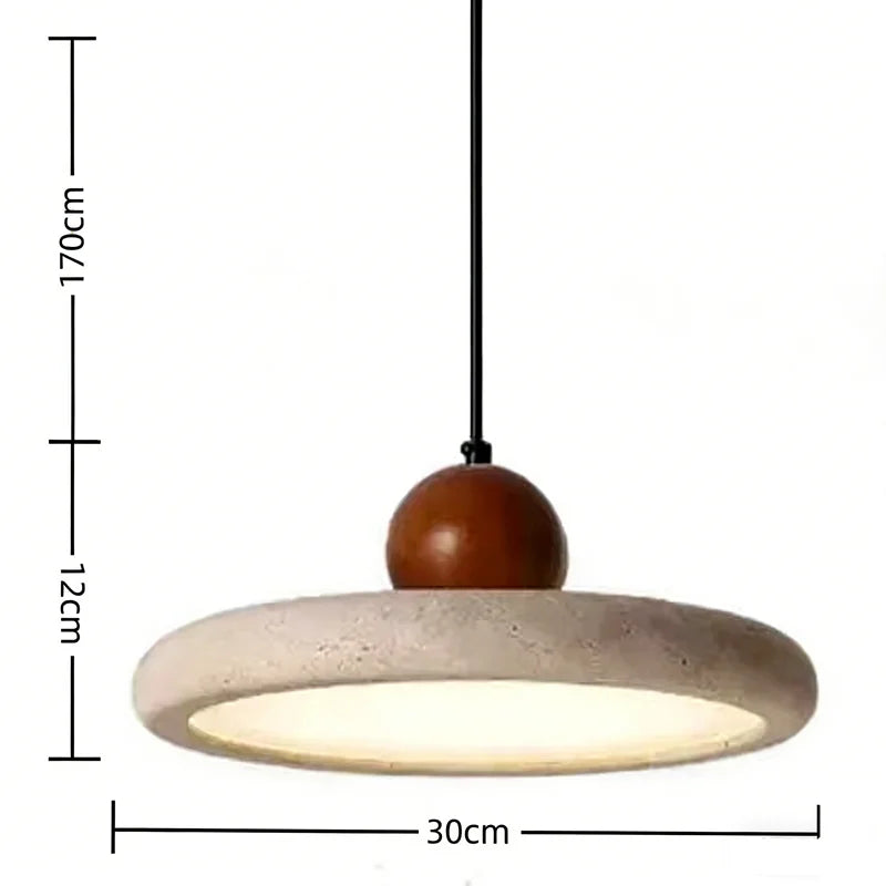 Amaris Veil Travertine Pendant Light – product view 9