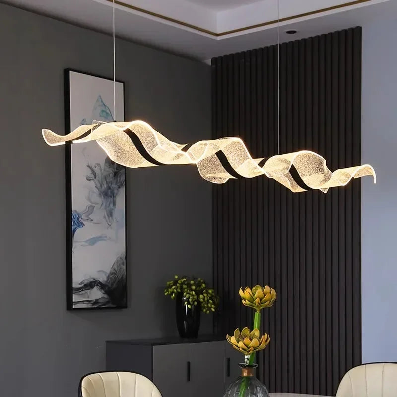 Noor Line Acrylic Chandelier Dimmable