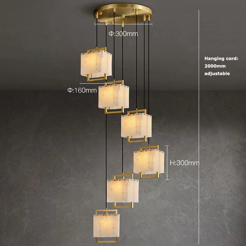 Galen Arc Marble Pendant Light – product view 7