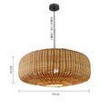 Rattan & Wood Chandelier – Wabi-Sabi Japanese for Dining Room, Living Room, Bedroom | Fiora Dome by Evenlyr