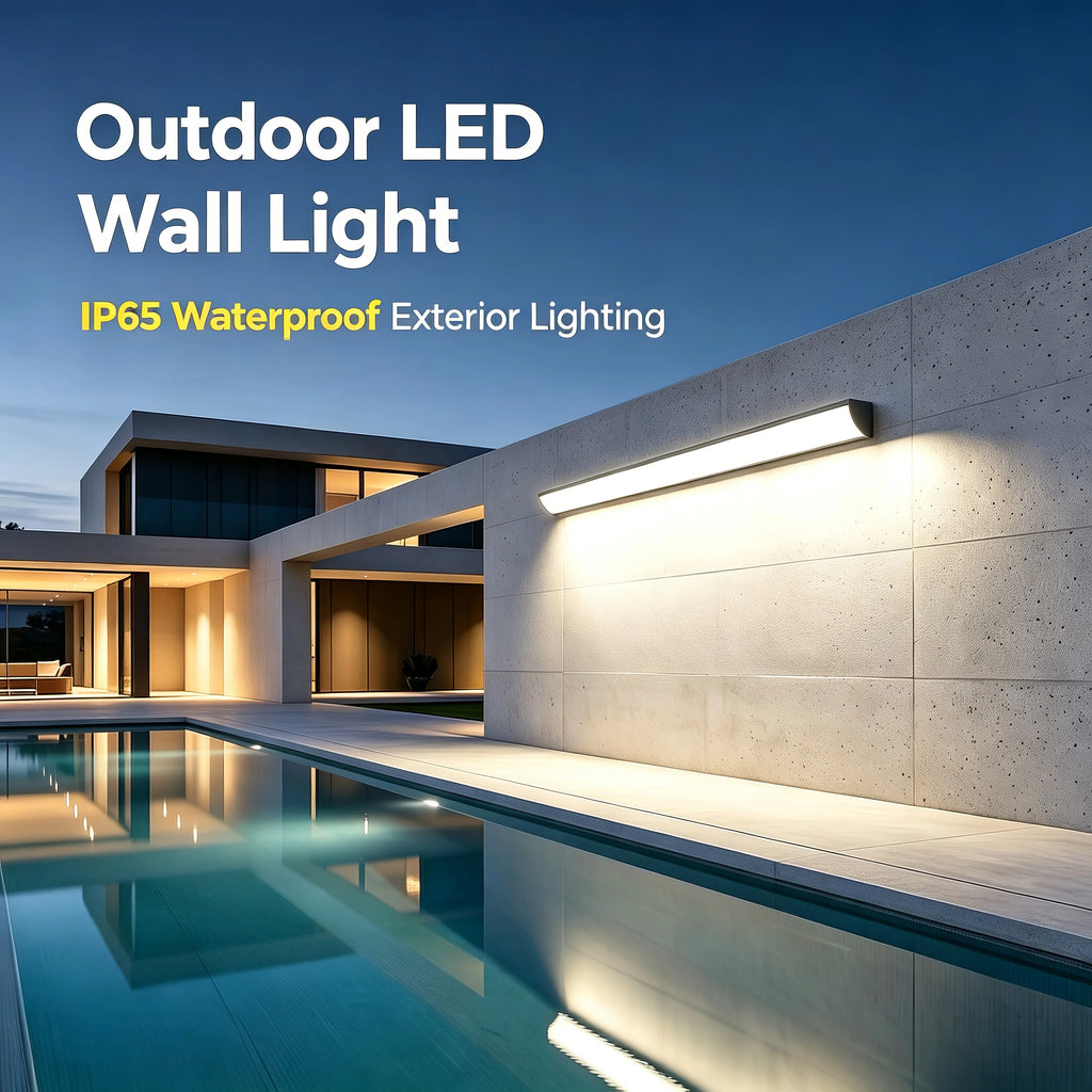 Palermo IP65 Linear Outdoor Wall Light for Exterior Wall – App Control – detail view 2
