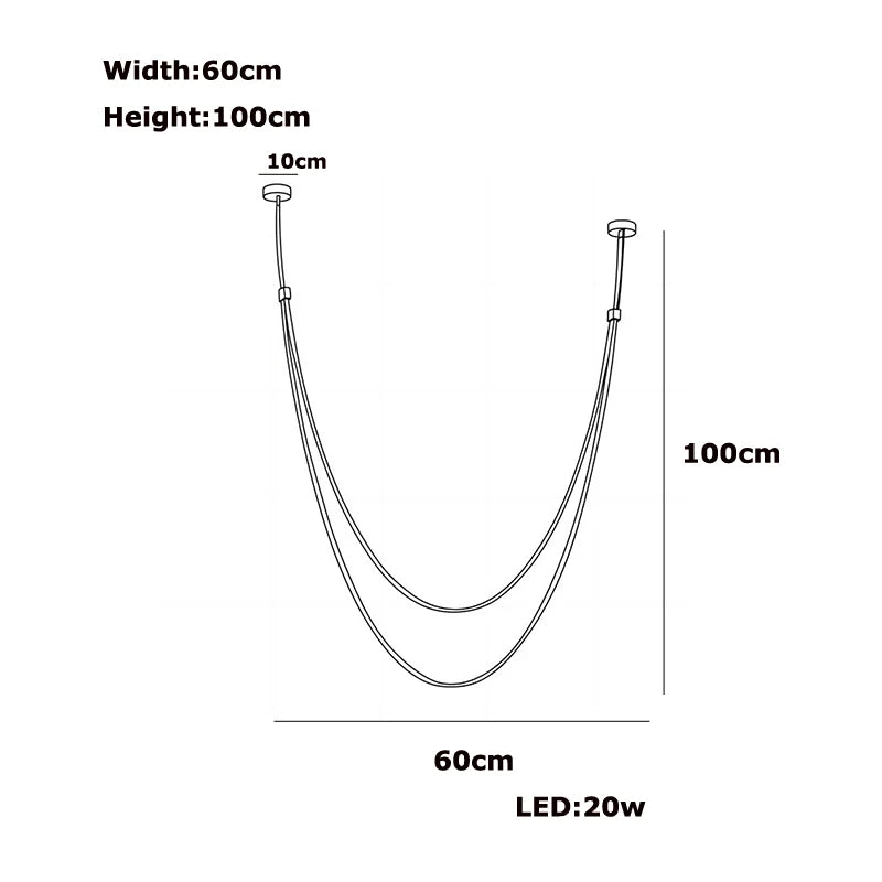 Lunet Arc Dimmable Metal Pendant Light