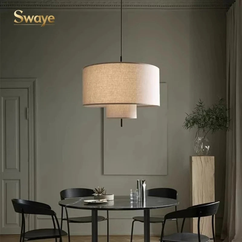 Fabric Chandelier – Wabi-Sabi Minimalist LED for Bedroom & Bedside | Elowen Dome by Evenlyr