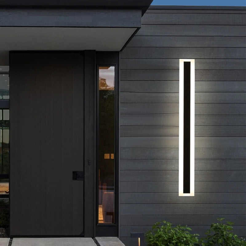Caspian Tall Dimmable Aluminum Outdoor Wall Light – IP65 – detail view 4