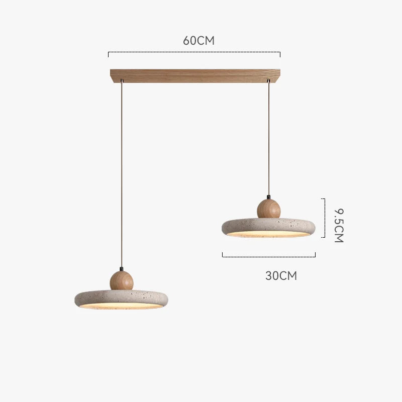 Amaris Veil Travertine Pendant Light – product view 13