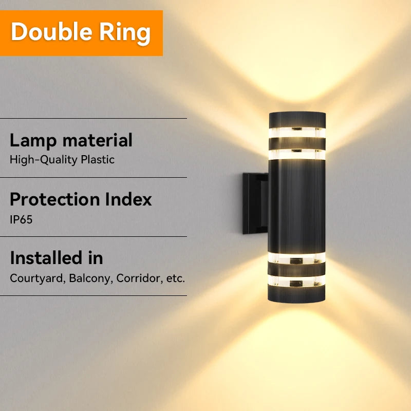 Elara E27 Up-and-Down Outdoor Wall Light for Front Door – IP65