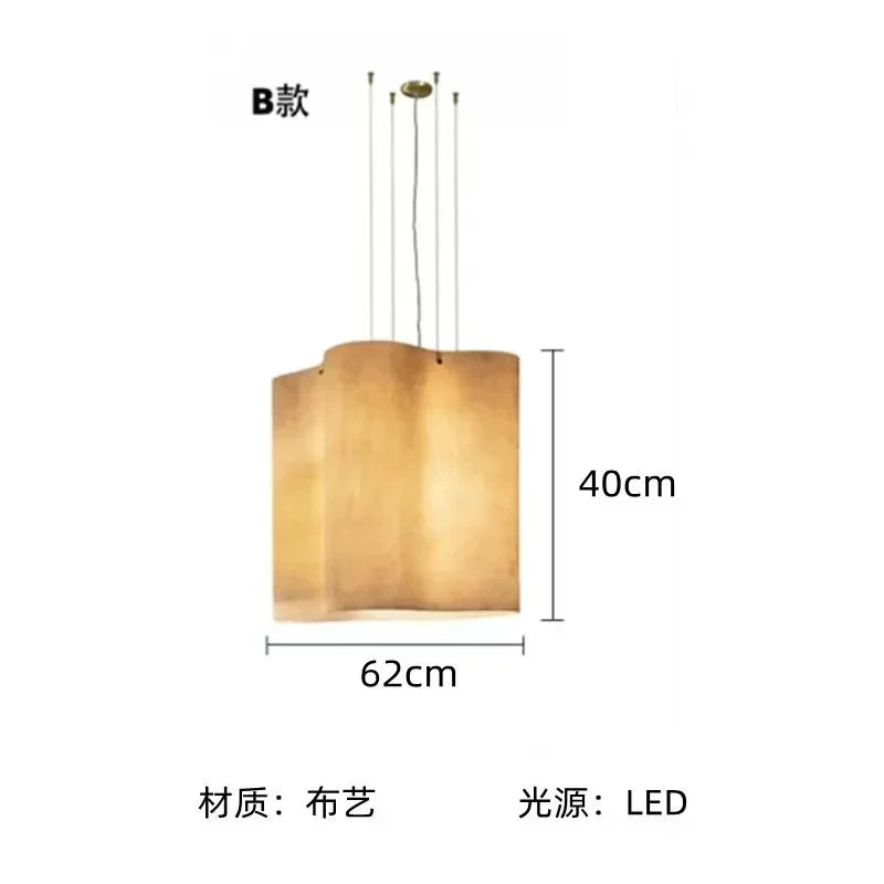 Fabric Chandelier – Wabi-Sabi LED for Hotel & Hospitality, Restaurant & Café | Celia Dome by Evenlyr