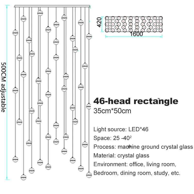 Crystal Globe Chandelier – Modern LED for Bedroom & Bedside, Living Room, Dining Room & Kitchen | Seren Halo by Evenlyr