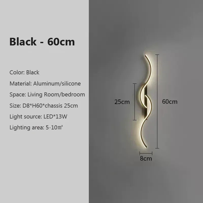 Metal Linear Wall Sconce – Minimalist Modern LED Linear for Bedroom & Bedside, Living Room | Elara Crest by Evenlyr