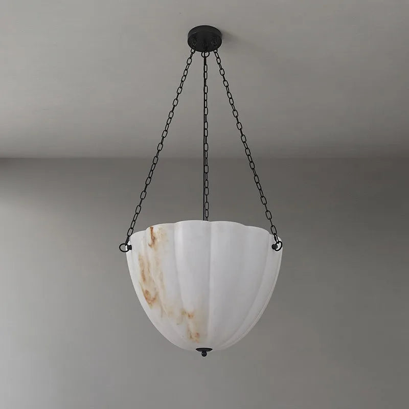 Alabaster & Marble Chandelier – Modern Minimalist for Dining Room, Foyer, Kitchen Island | Jessamine Crest by Evenlyr