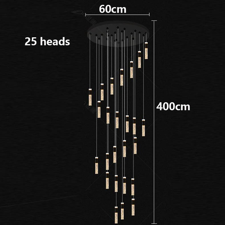 Modern Minimalist Chandelier – Crystal Dimmable LED for Dining Room, Hotel Lobby | Elowen Veil by Evenlyr
