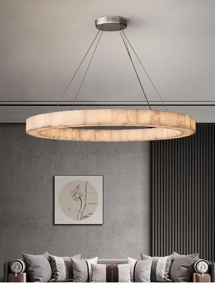 Aurelia Spiral Natural Marble Chandelier – Dimmable – product detail 5