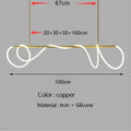 Metal Linear Chandelier – Modern LED Linear for Dining Room & Kitchen, Restaurant & Café | Alora Veil by Evenlyr