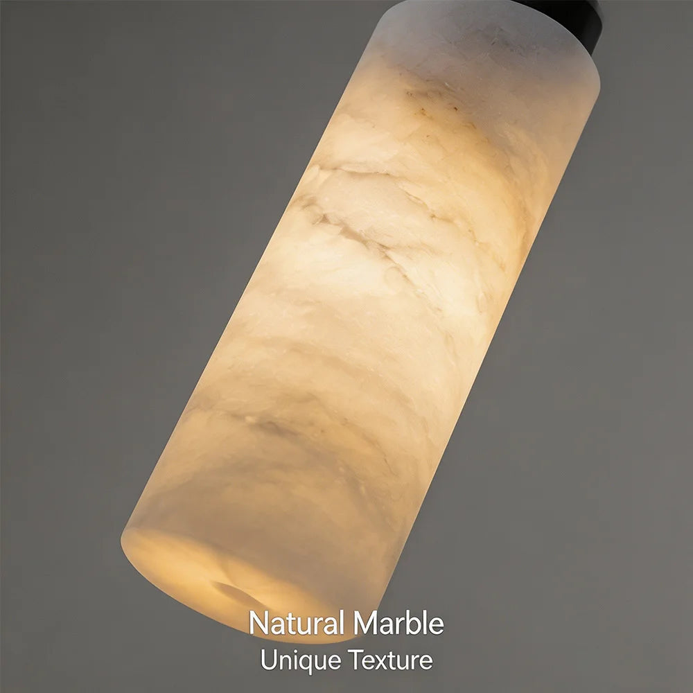 Xavia Halo Linear Alabaster Pendant Light – product view 4
