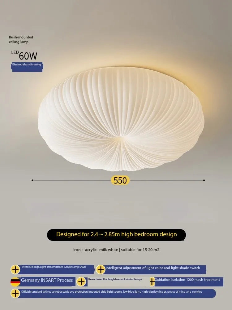 Metal Flush Mount Ceiling Light – Modern for Bedroom & Bedside, Dining Room & Kitchen, Office & Study | Noemi Glow by Evenlyr