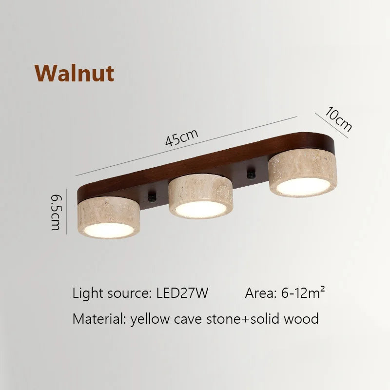 Hesper Veil Linear Travertine Ceiling Light – product view 12