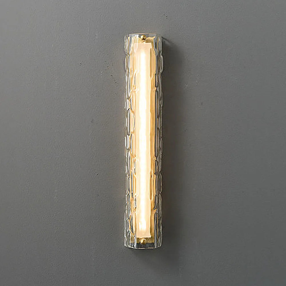 Glass & Crystal Wall Sconce – Modern Minimalist for Bedroom, Hallway, Living Room | Evanthe Beam by Evenlyr