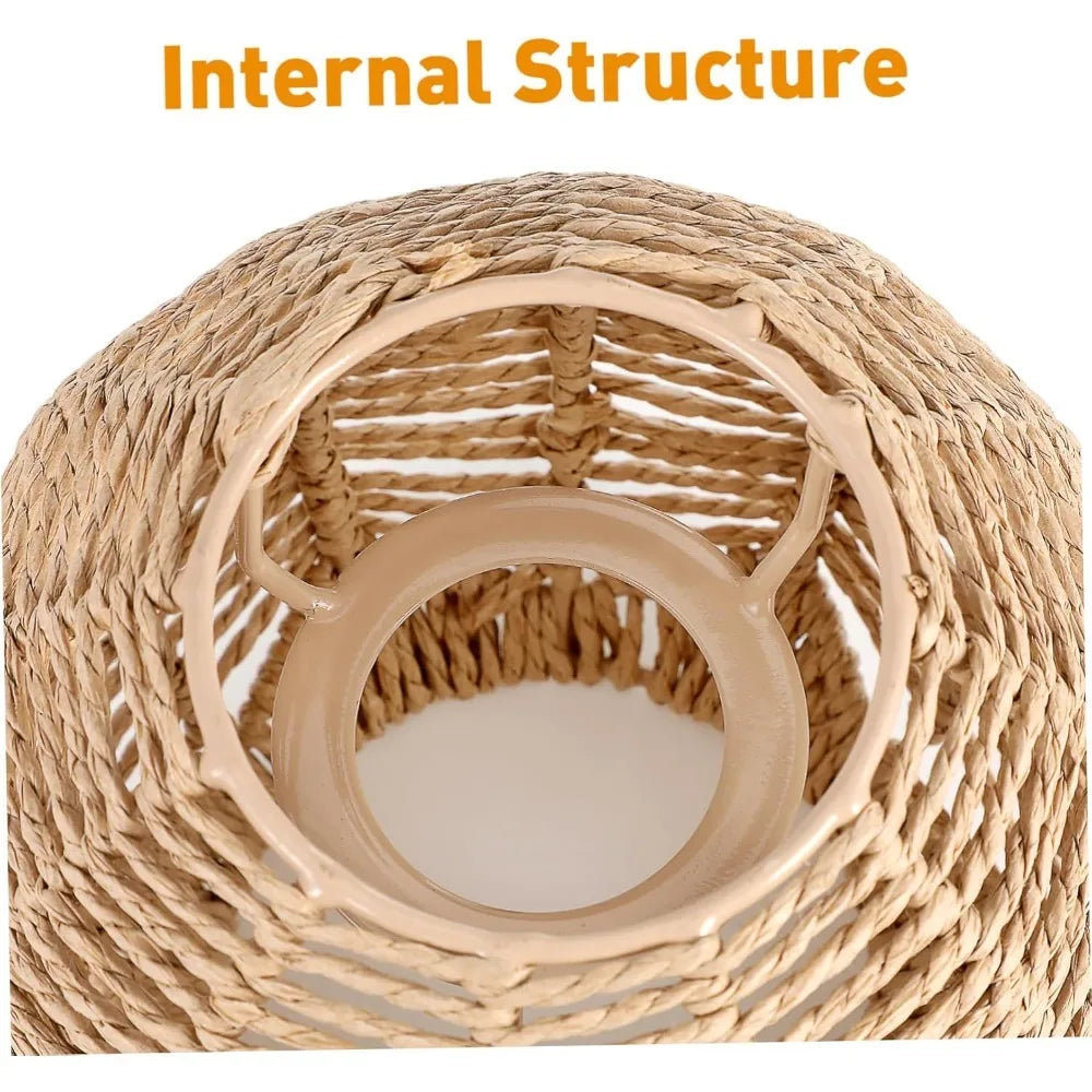Doria 15cm Rattan Chandelier for Dining Room – Bohemian – detail view 6