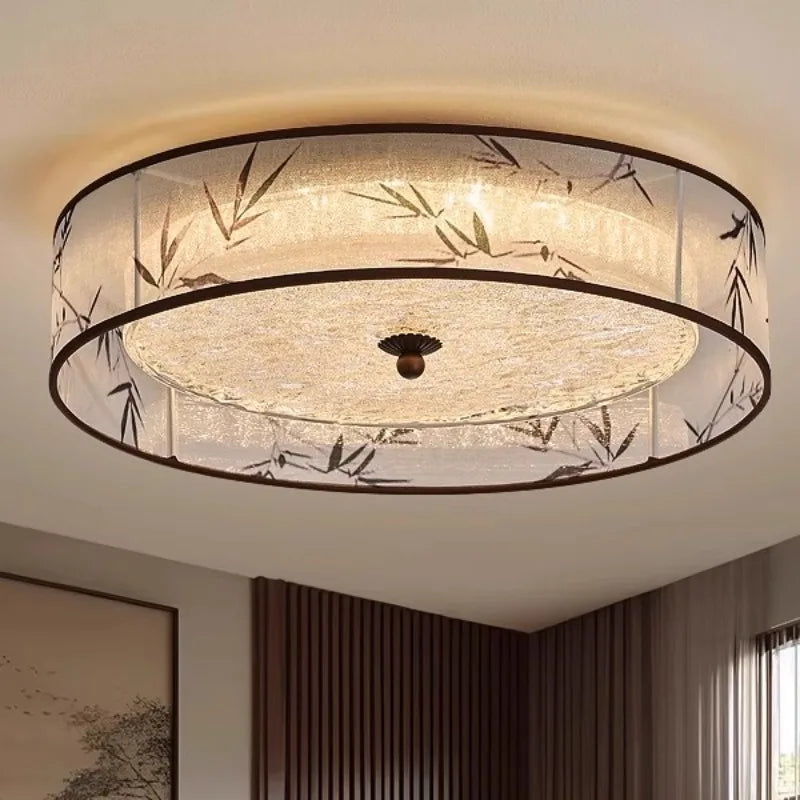 Vintage Modern Pendant Light – Glass & Fabric for Restaurant, Trade Projects | Aurelia Veil by Evenlyr