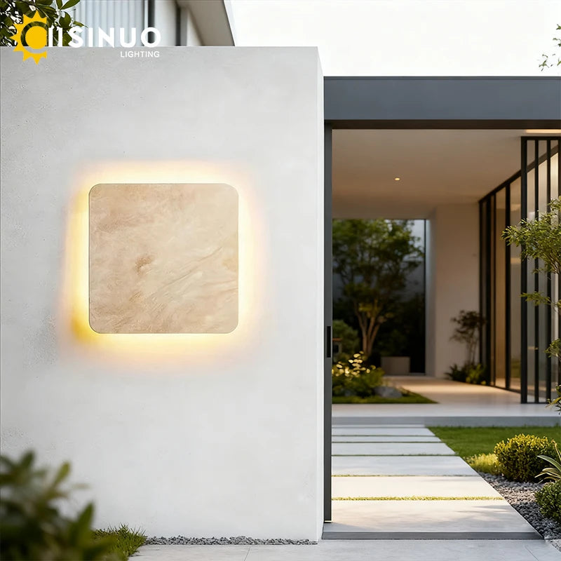 Tivoli Square Stone Outdoor Wall Sconce for Exterior Corridor – IP65 – detail view 3
