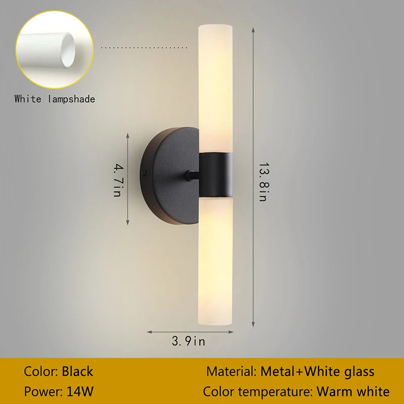 Olea Drift Glass Wall Sconce – Modern – product detail 15