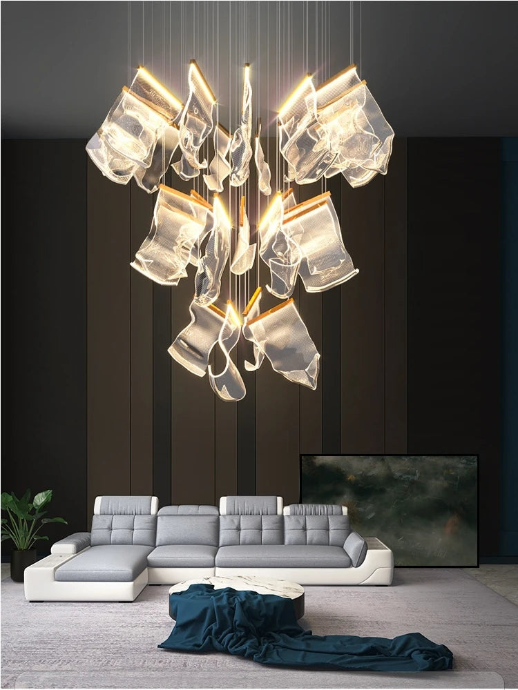 Metal Chandelier – Modern LED for Living Room, Restaurant & Café | Noemi Crest by Evenlyr