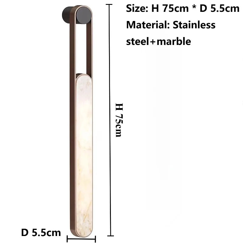 Noma Ridge Marble Wall Sconce – Minimalist – product detail 6