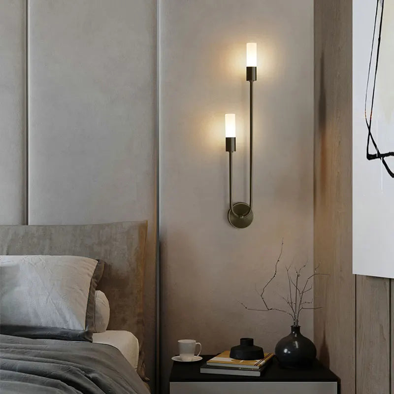 Nordic Brass Dual-Light Wall Sconce – G9