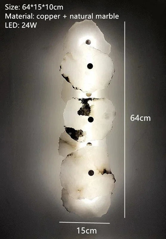 Noma Ridge Natural Marble Wall Sconce – Luxury – product detail 12