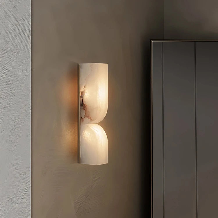Linea Column Marble Wall Sconce – Minimalist – product detail 5
