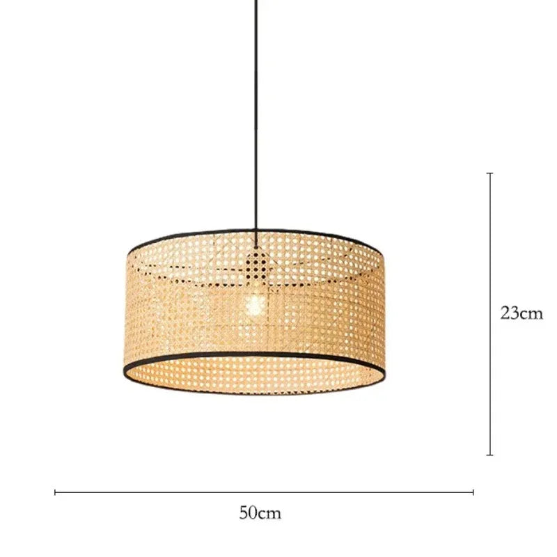 Palermo Bamboo Rattan Chandelier for Dining Room – Vintage