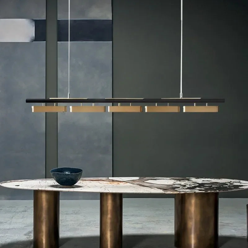 Isolde Arc Linear Metal Pendant Light – product view 2