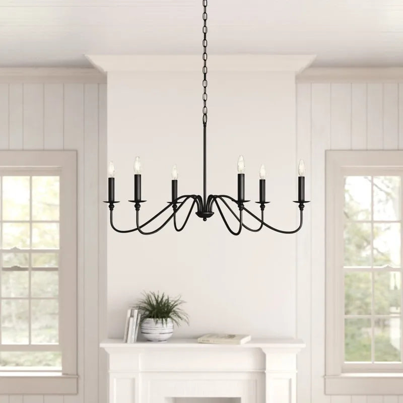 Metal Chandelier – Vintage for Living Room, Dining Room & Kitchen | Virelle Contour by Evenlyr