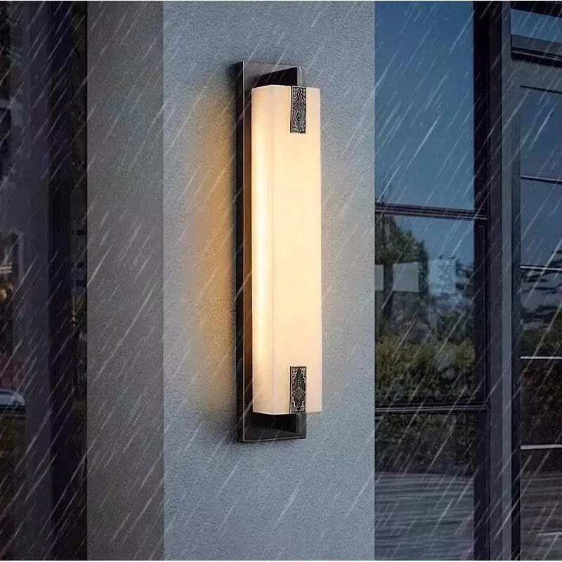 Doria Brass Outdoor Wall Light for Villa Exterior – product view