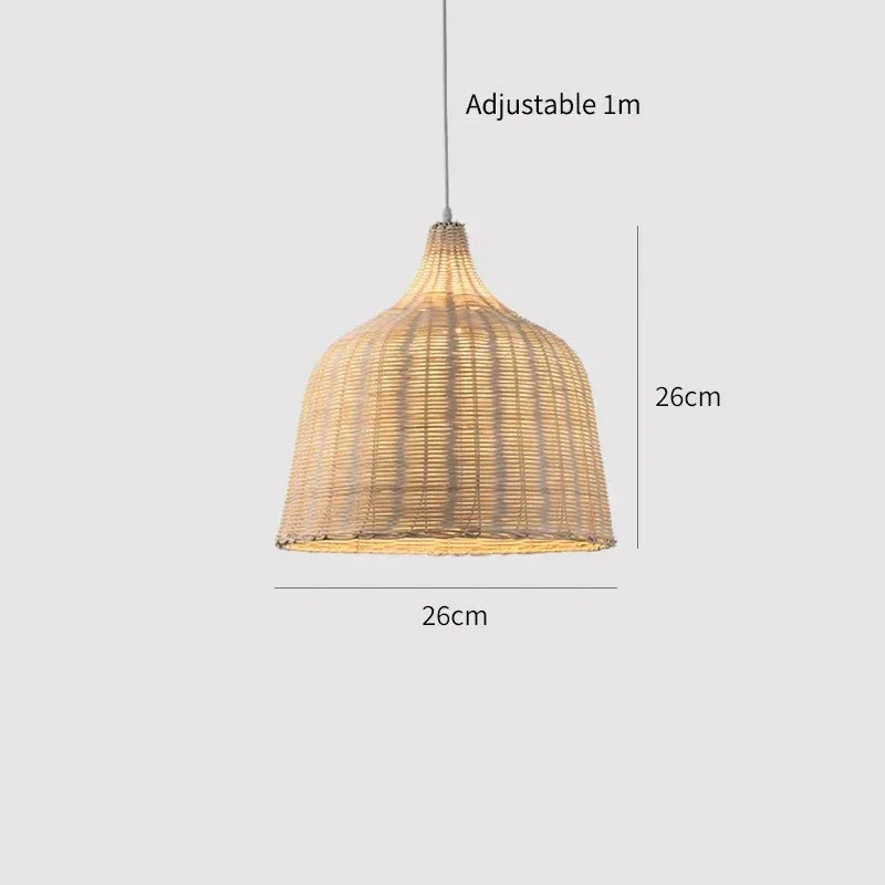 Kensley Bohemian Rattan Chandelier for Kitchen Island