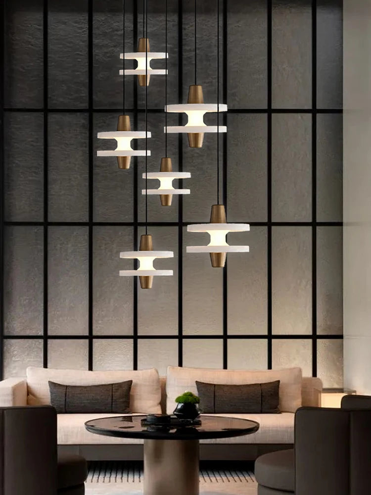 Zorin Halo Alabaster Pendant Light – Modern Alabaster Pendant Lights