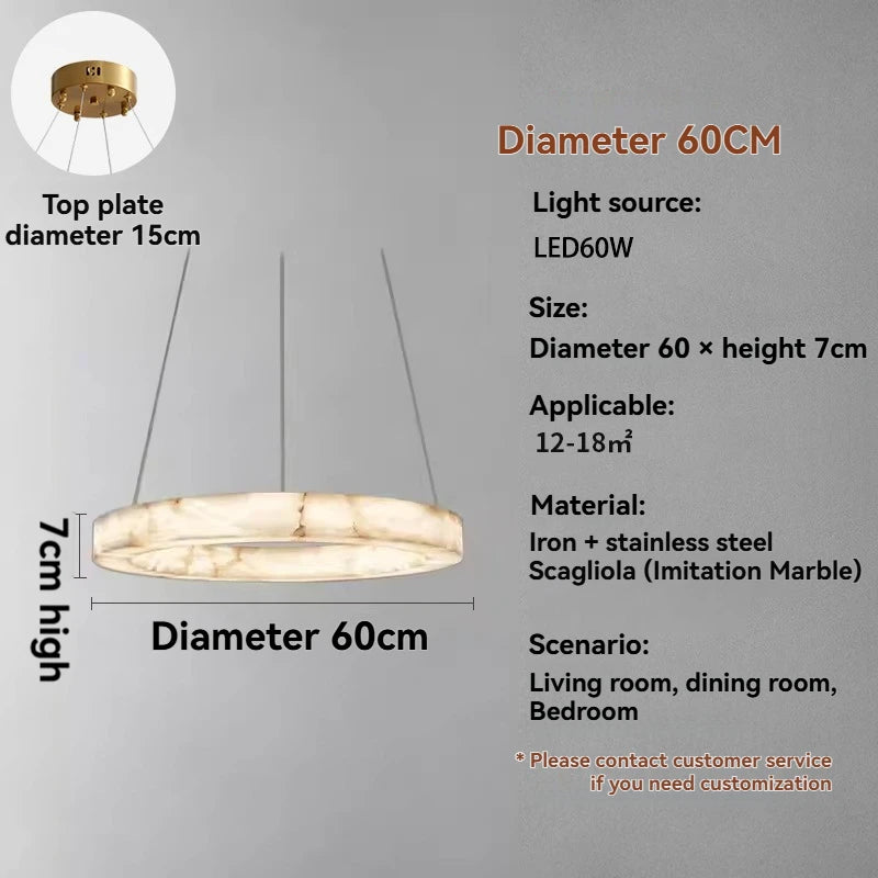 Aurelia Faux Alabaster Pendant Light for Kitchen Island – detail view 11